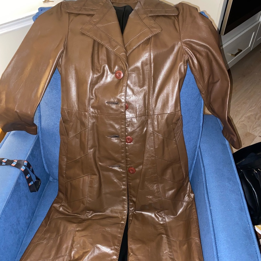 Brown vintage trench coat